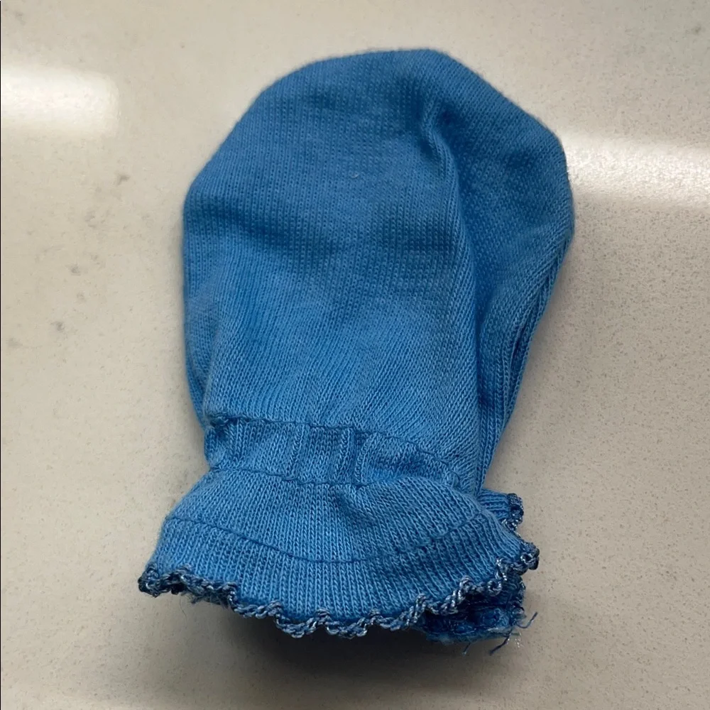 Gerber Blue and White Baby Mittens Set